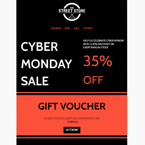 Cyber Monday Clothing Sale